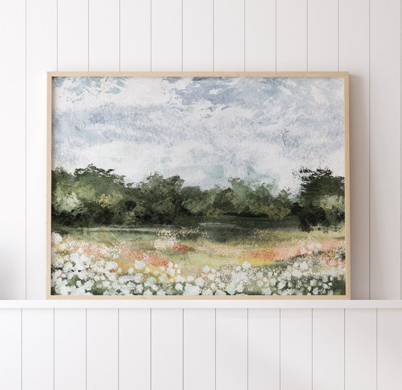Country Landscape Printable Art Vintage Style Landscape - Etsy