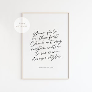 Anpassat citattryck, Anpassad utskrivbar, Anpassad väggdekor, Personlig utskrivbar anpassad affisch, Utskrivbar väggkonst, Kalligrafi Anpassad design