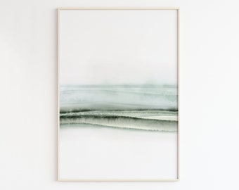 Printable art, Minimalist Landscape Watercolor Painting, Abstract landscape print, Modern wall art, landscape printable, large wall art