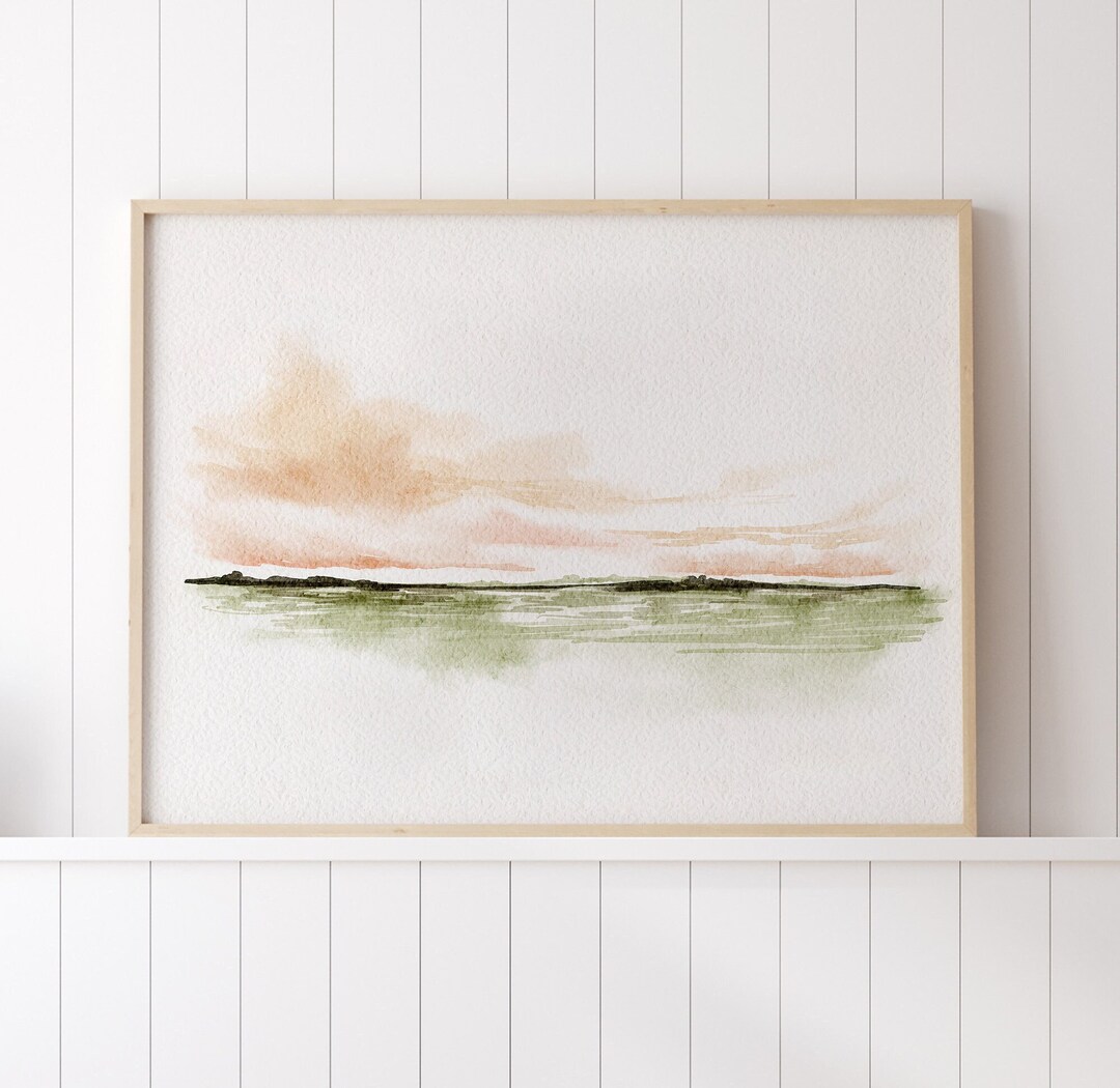 Spring Landscape Printable Wall Art, Spring Landscape Print, Abstract ...