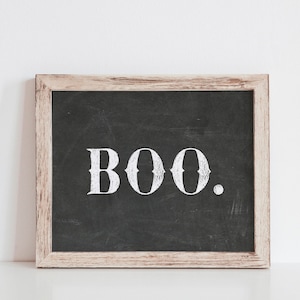 Boo Print, Halloween Printable Wall Art, Halloween Print, Halloween Wall Decor, Halloween Wall Art, Rustic Halloween Sign