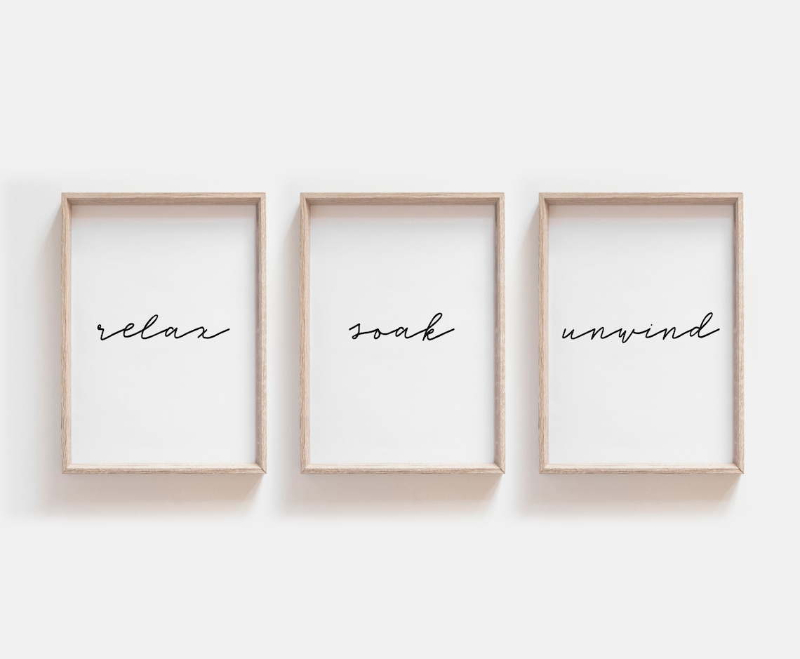 Bathroom Print Printable Bathroom Art Bathroom Decor | Etsy