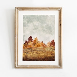 Fall Landscape Print, Autumn Landscape Printable Wall Art, Autumn painting, Fall Wall Decor, Fall Wall Art, Vintage Style Oil Painting