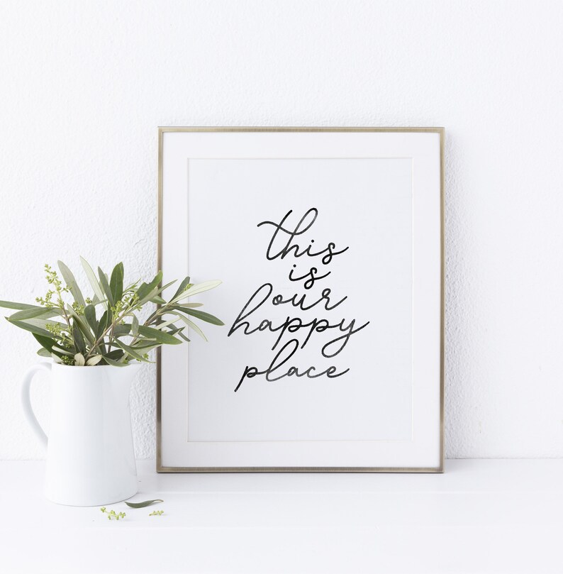 This is Our Happy Place Print/ Calligraphy Print/ Printable | Etsy