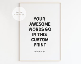 Personalized Wall Art, Custom Print Quote, Custom Printable, Personalised Custom Print, Custom Wall Decor, Printable Wall Art, Boho Style