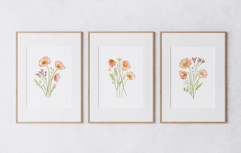 Flower Printable Wall Art, Vintage Style Floral Print, Botanical Print ...