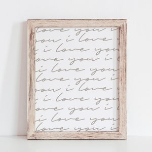 I Love You Printable Wall Art, Valentines Day Print, Gender Neutral ...