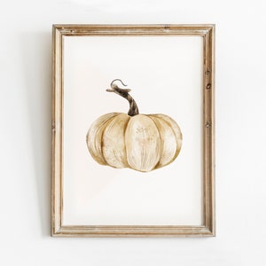Herbst Drucke, weiße Kürbis Aquarell Drucke, druckbare Wandkunst, Herbst Dekor, Herbst Wand Dekor, Halloween Ausdrucke, Herbst Party