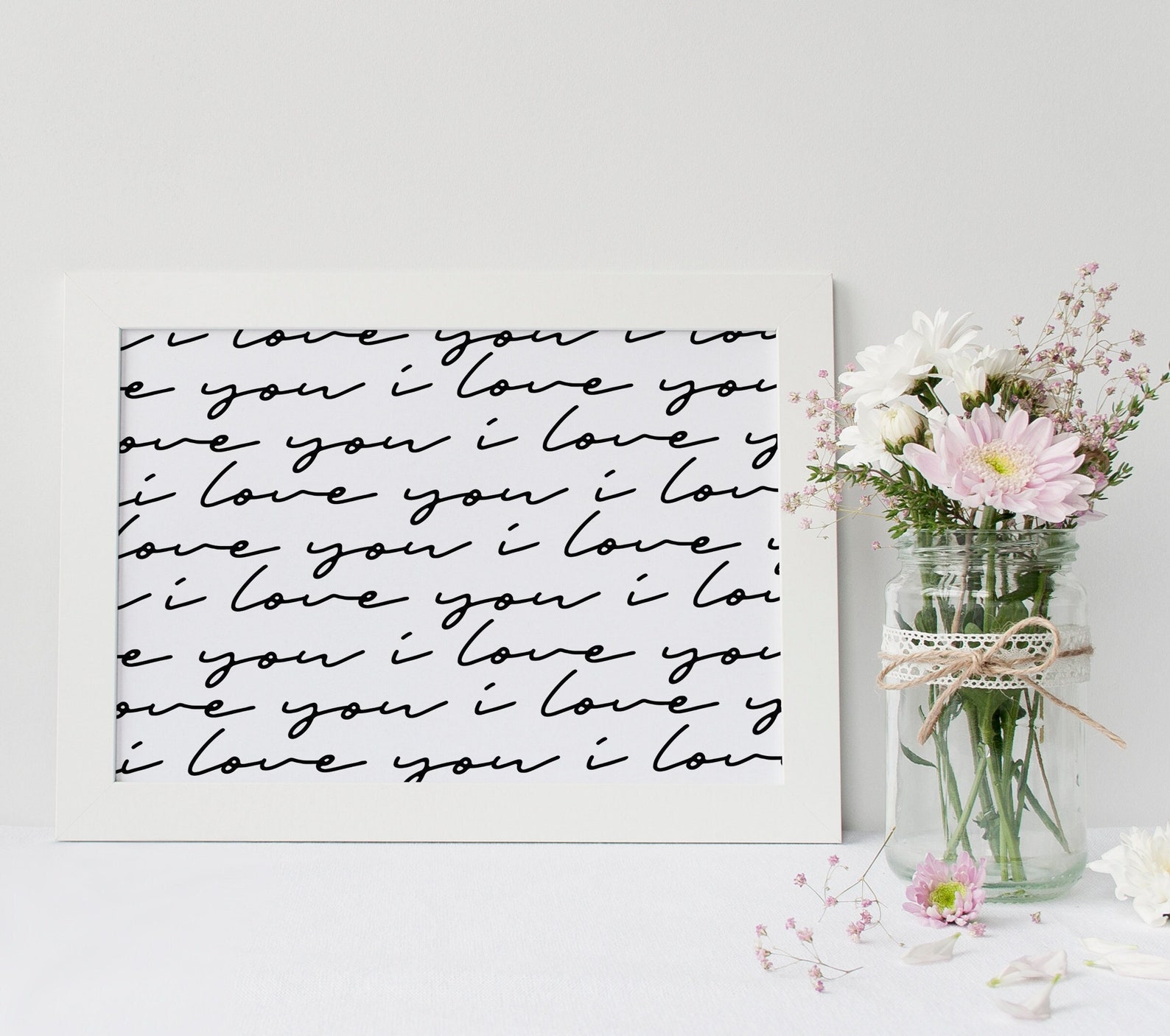 Valentines Day Printable Wall Art, I Love You Print, Gender Neutral ...