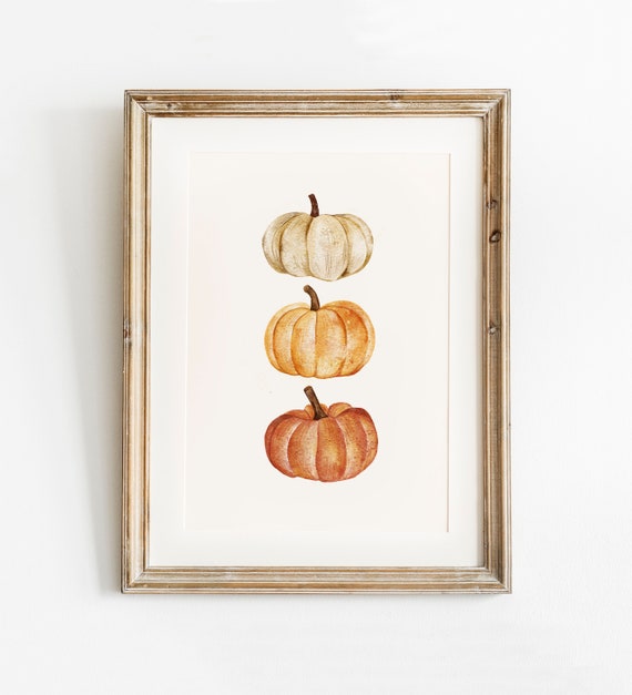 Pumpkin Print Fall Decor Pumpkin Printable Wall Art Pumpkin Etsy
