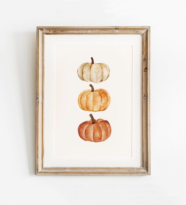 LittleLadyPrintShop Pumpkin Print Fall Decor