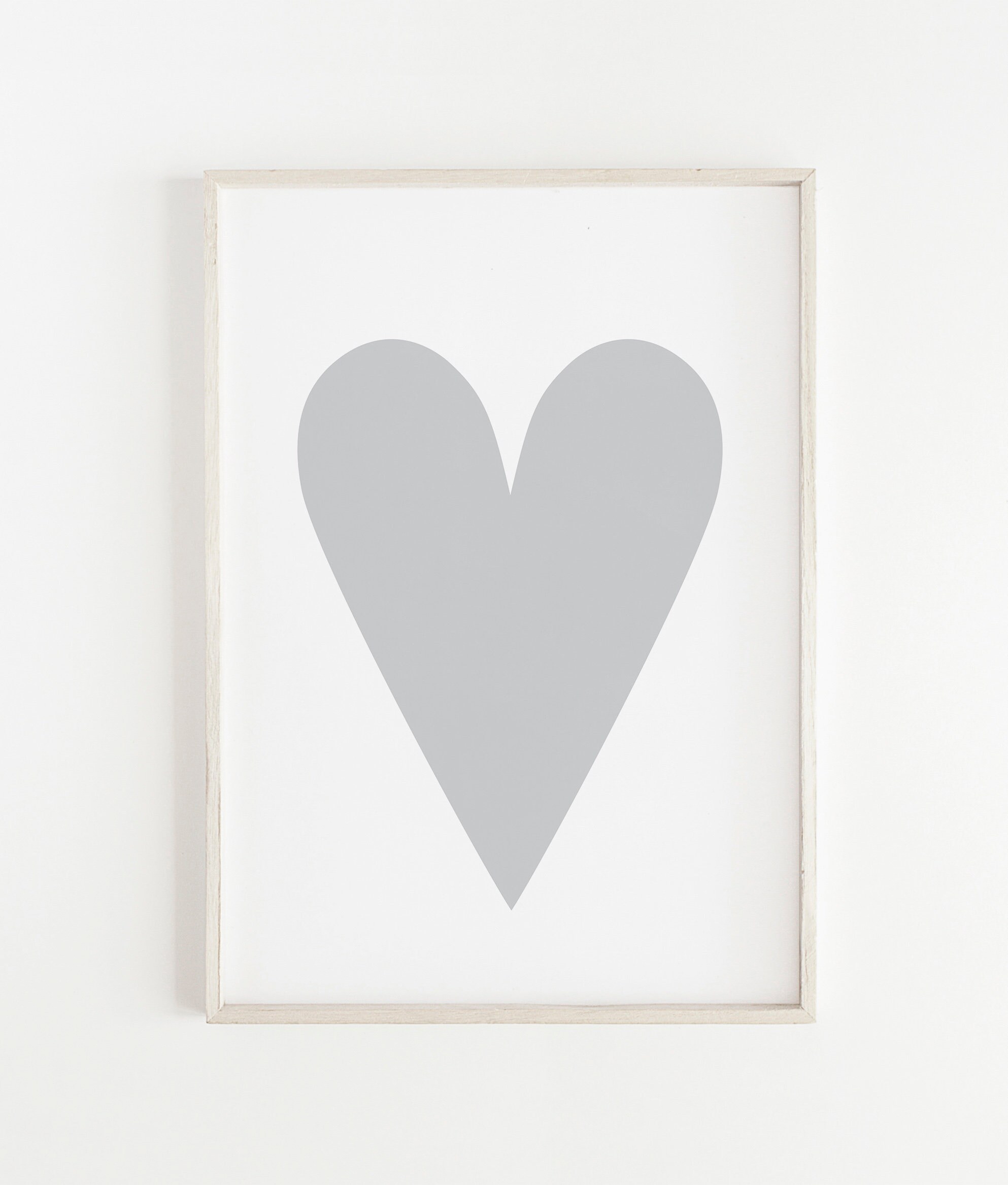 Decoración de vivero neutral de género impresión de corazón | Etsy