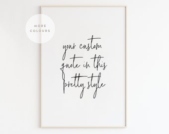 Aangepaste afdrukbare kunst aan de muur, aangepaste afdruk, gepersonaliseerde offerteafdruk, aangepaste wanddecoratie, aangepast kerstcadeau, last minute cadeau-idee