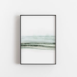 Printable art, Minimalist Landscape Watercolor Painting, Abstract landscape print, Modern wall art, landscape printable, large wall art image 3