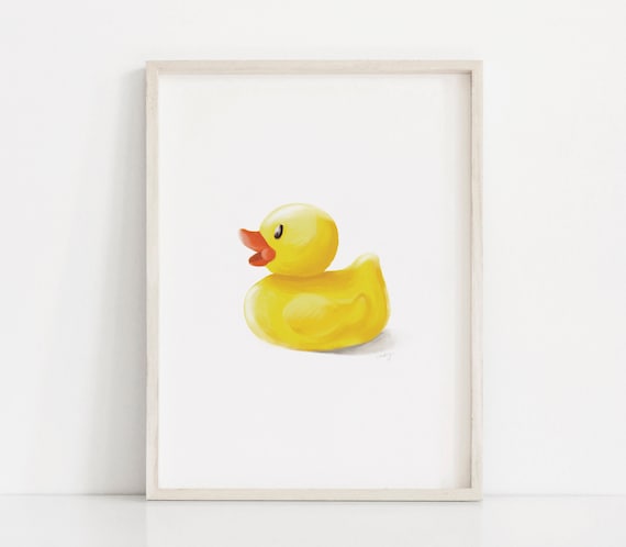 Bathroom print, Bathroom Printable Art, Rubber Ducky Print, Kids Bathroom Art, Kids Wall Art, Bathroom Decor, Bathroom Painting