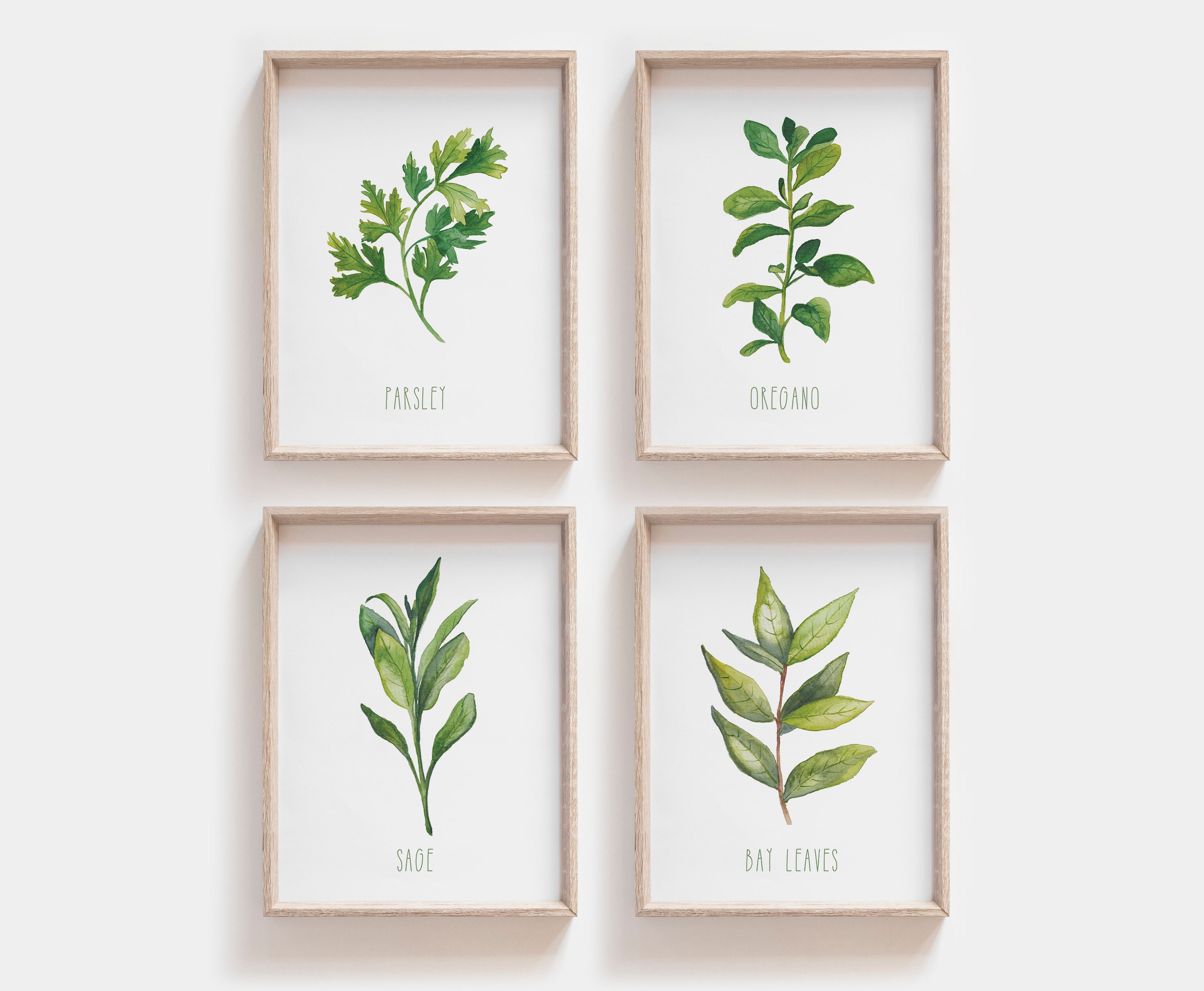 Kitchen decor Printable Wall Art Botanical Print Kitchen Wall Art Herb