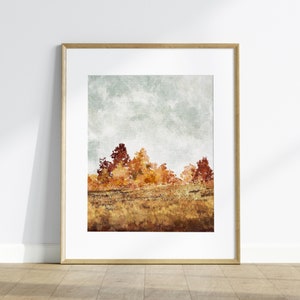 Fall Landscape Print, Autumn Landscape Printable Wall Art, Autumn ...