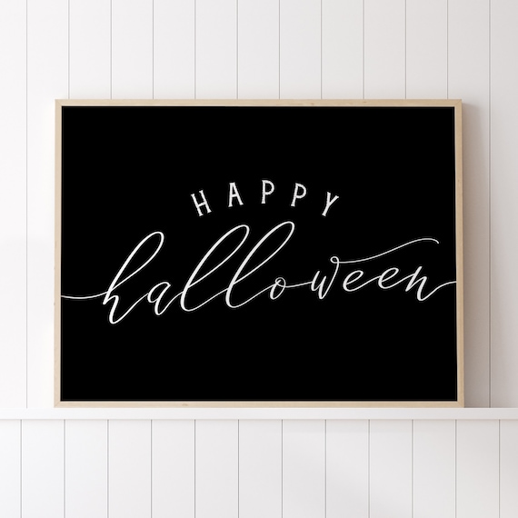 Happy Halloween Printable Wall Art, Halloween Print, Halloween