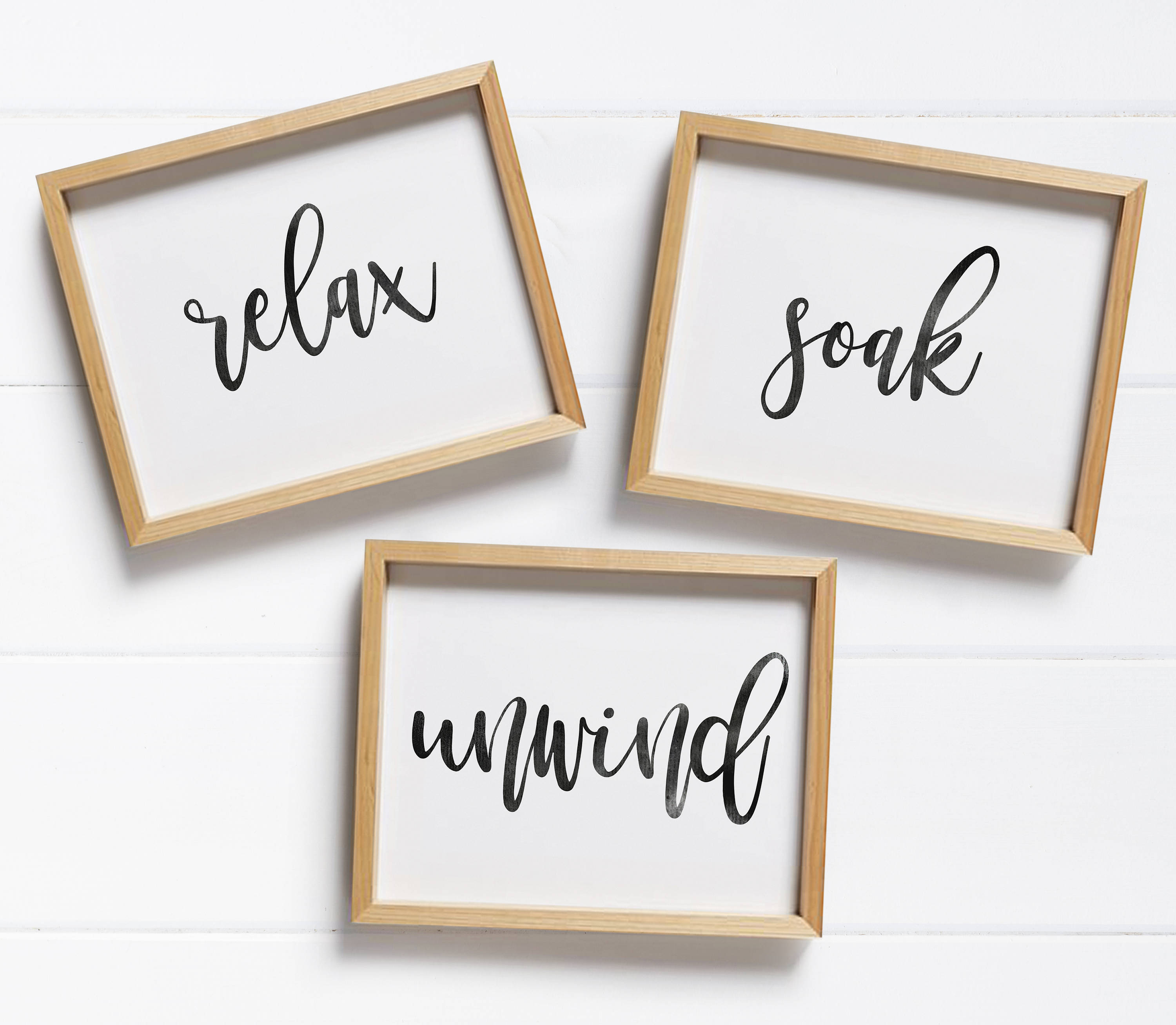 Bathroom printable Bathroom Signs Relax Soak Unwind | Etsy