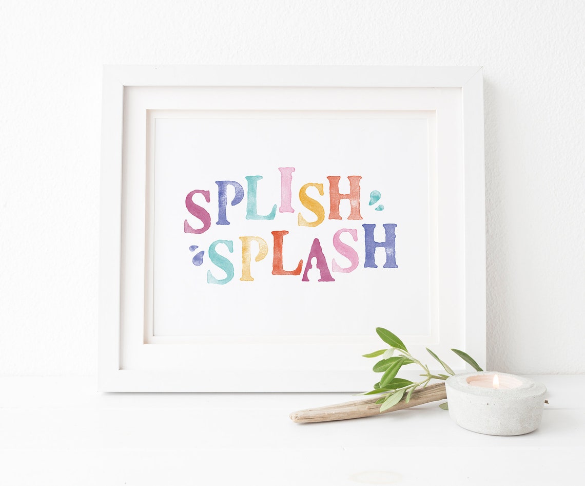 Kids Bathroom Print Bathroom Printable Art Kids Wall Decor - Etsy