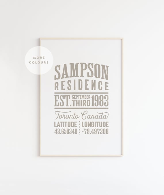 Last Name Sign Family Name Printable Art New Homeowners - Etsy Canada