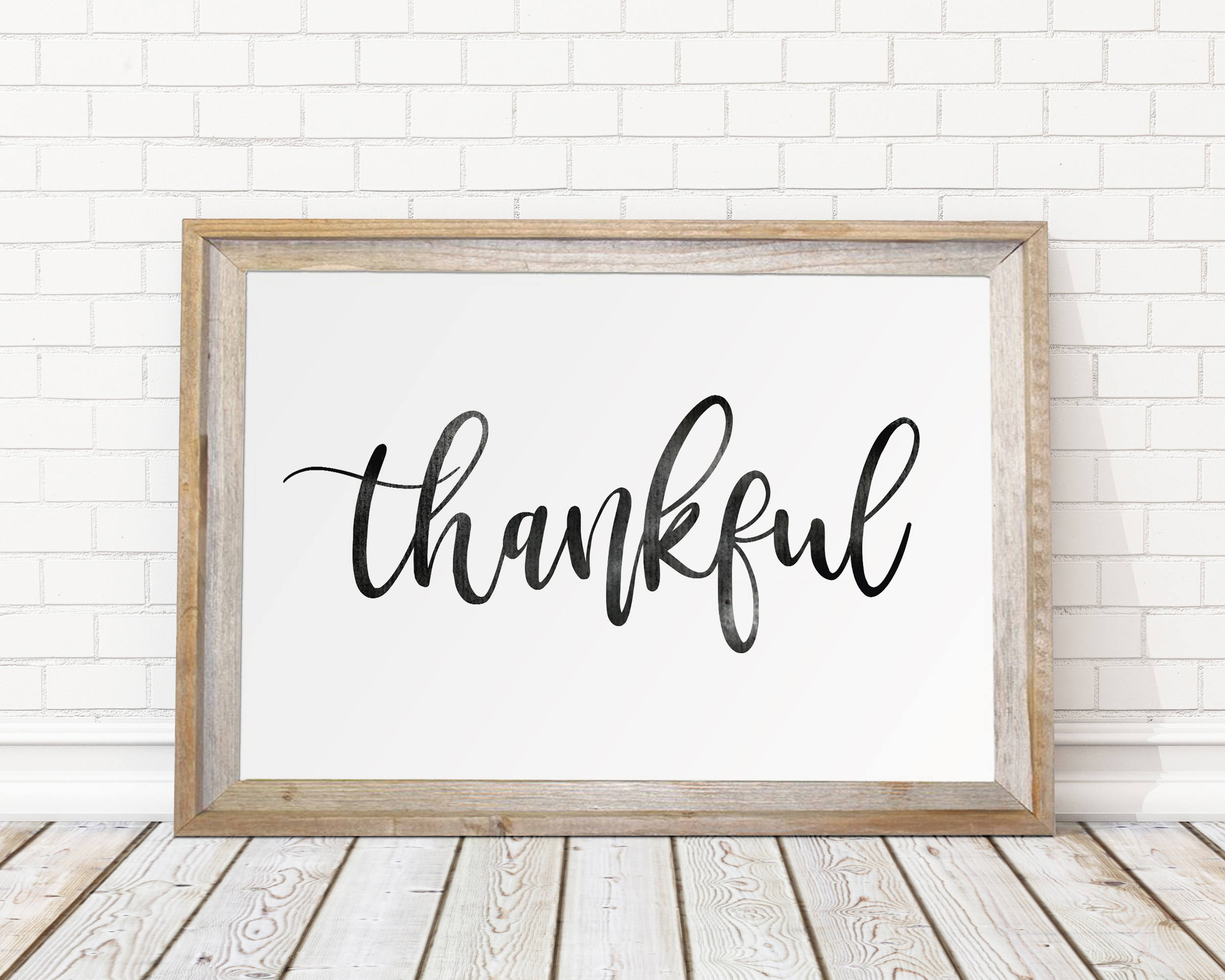 Thankful Printable Art/ Thankful art print/ Thankful sign/ Etsy