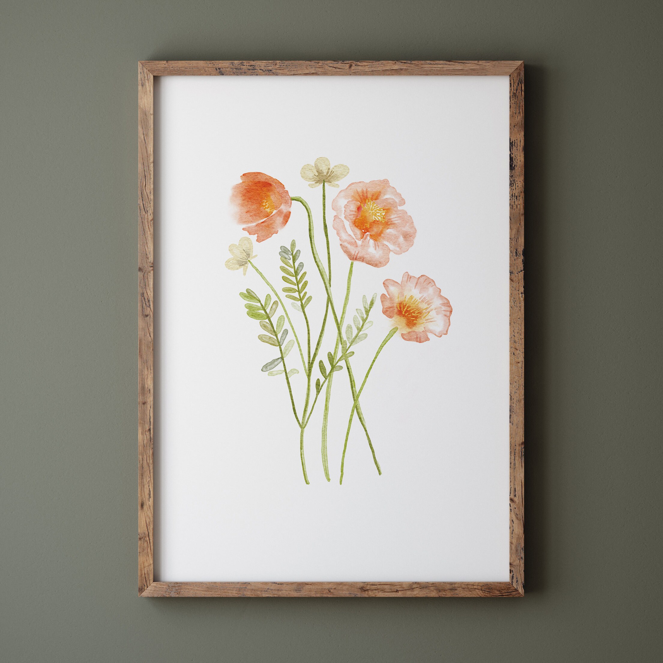Flower Printable Wall Art Vintage Style Floral Print - Etsy