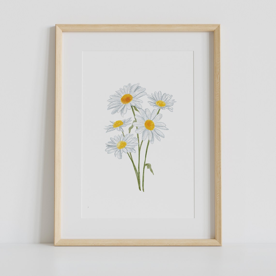 Daisy Print, Daisy Printable Wall Art, Daisy Wall Art, Flower Poster ...