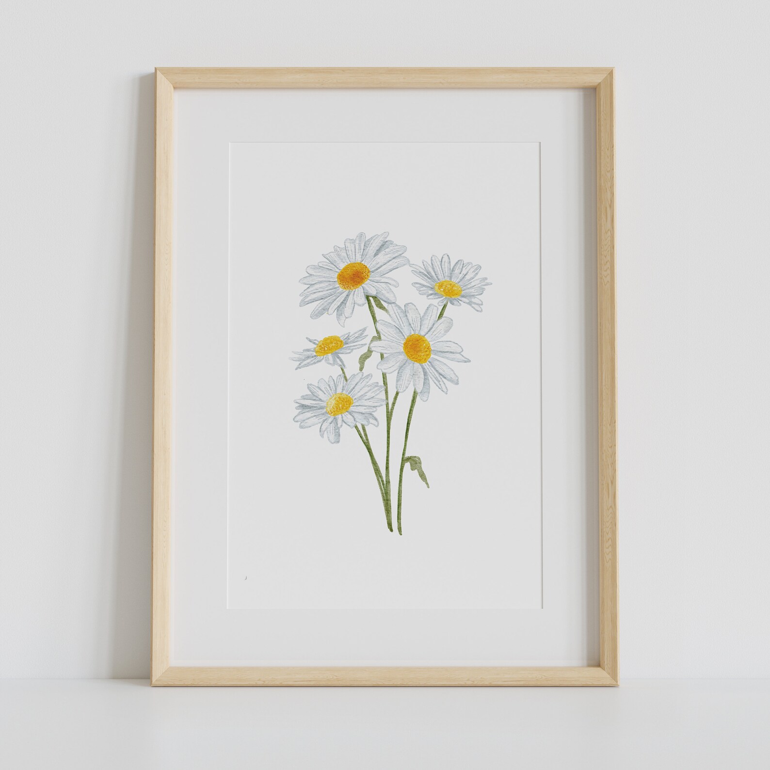 Daisy Print, Daisy Printable Wall Art, Daisy Wall Art, Flower Poster ...