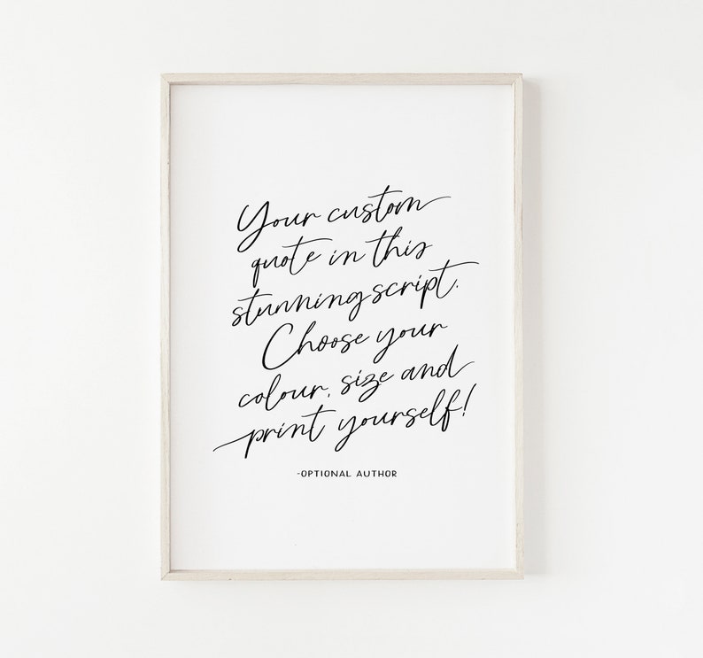 Custom Quote Print, Custom Printable, Custom Wall Decor, Personalized ...