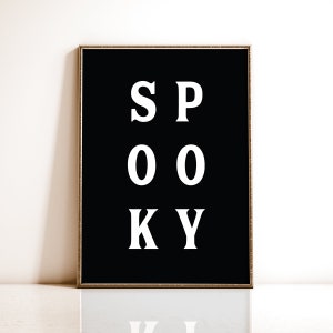 Halloween Printable, Spooky Print, Autumn Print, Halloween Sign, Modern Halloween Decor, Entryway decor, Kids Halloween Poster