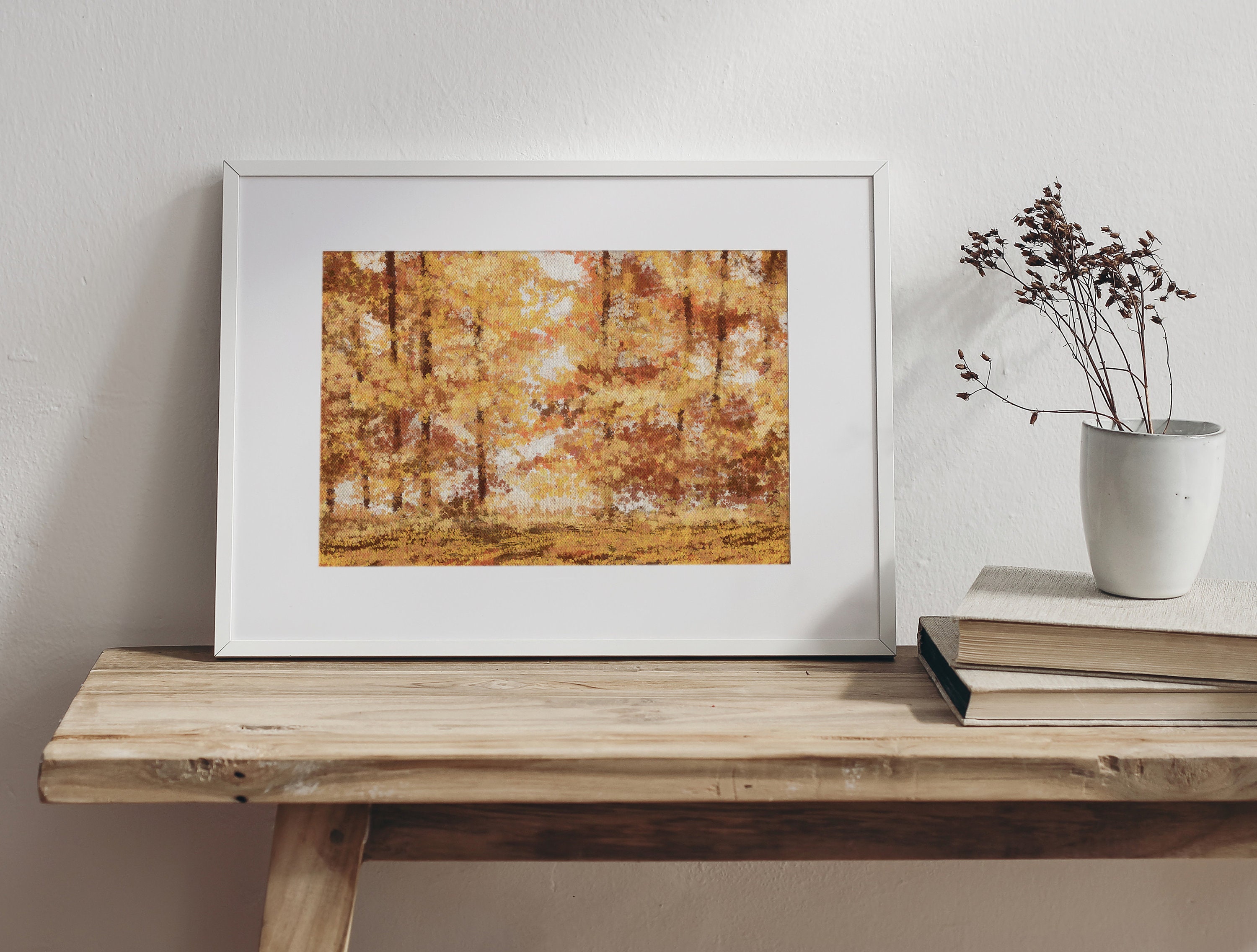 Fall Landscape Print Fall Forest Landscape Printable Wall - Etsy