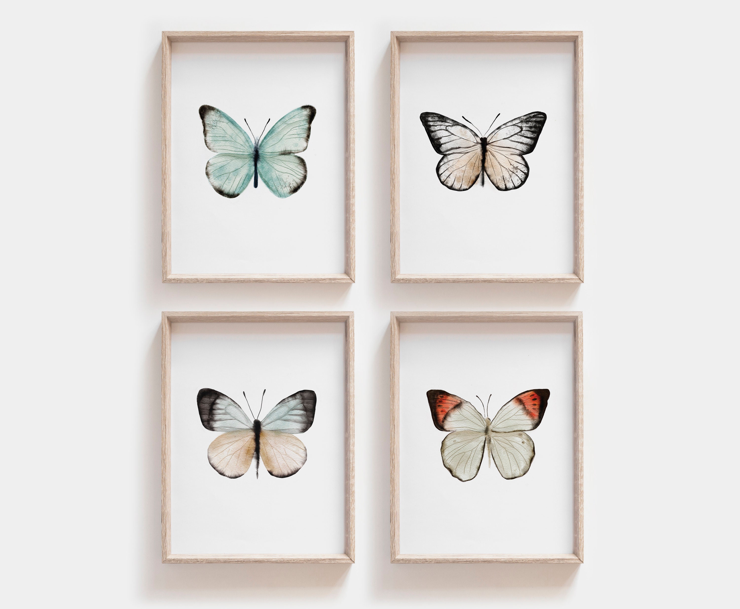 Butterfly Print Wall Art Watercolor Butterfly Printable Art Etsy