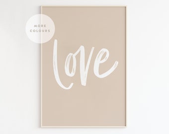 Love Print, PRINTABLE ART, Love typography, Modern print, Simple print, Minimalist print, Custom love print, Love Poster, Love Wall Art