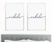 inhale exhale print, bedroom decor, bedroom wall art, inhale exhale poster, large wall art, yoga print, set of two prints, bathroom wall art 
