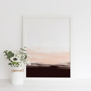 Pink and Black Abstract Print, Abstract Printable Art, Abstract Painting, Modern Wall Decor, Brush strokes, Minimalist Print