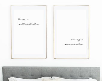 Be Still My Soul Poster/Be Still My Soul Print/Bedroom Wall Art/Bedroom Print/Printable Art/ Minimalist Print/Modern Decor/ Nursery Print