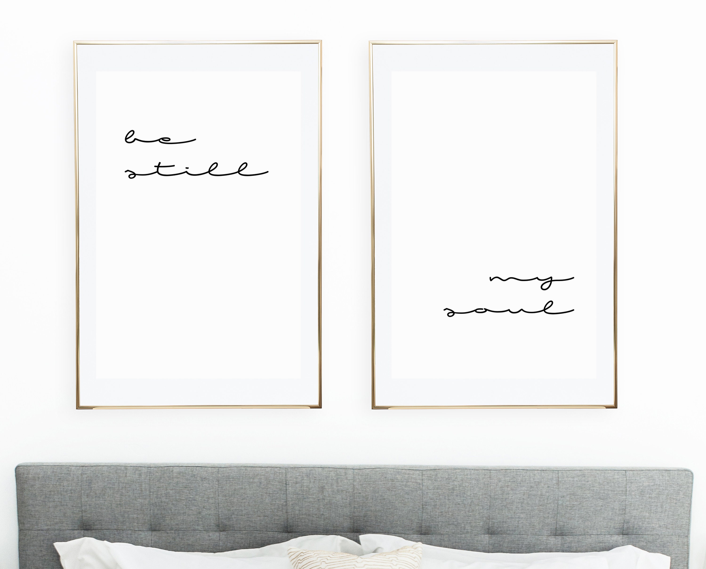 Large Wall Art Set of Two Be Still My Soul JPG file Be Still Printable Instant Download A3 Home Printable Instant Download