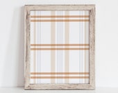 Orange Plaid Fall Print, Fall Printable Wall Art, Modern Farmhouse Print, Fall Wall Decor, Fall Wall Art, Rustic Autumn Print, Autumn Sign