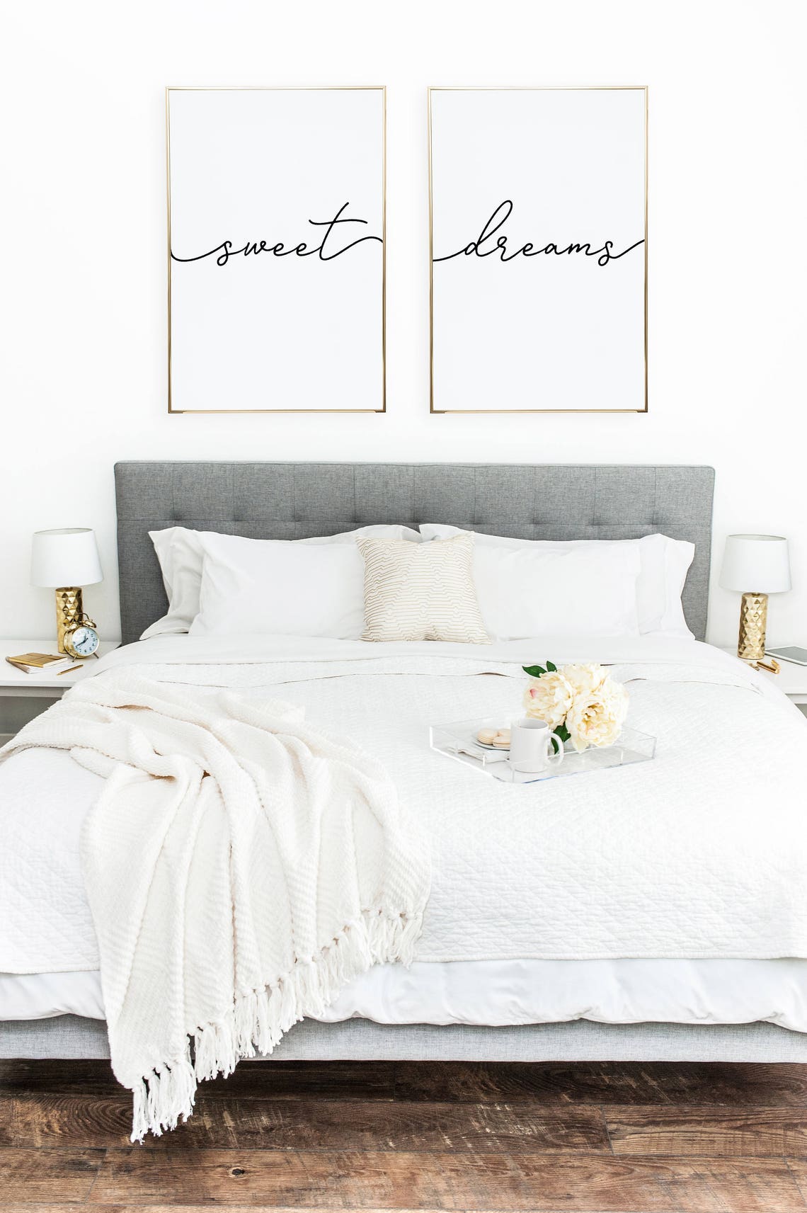 Above crib art/ set of 2 prints/ minimalist poster/ Above bed Etsy
