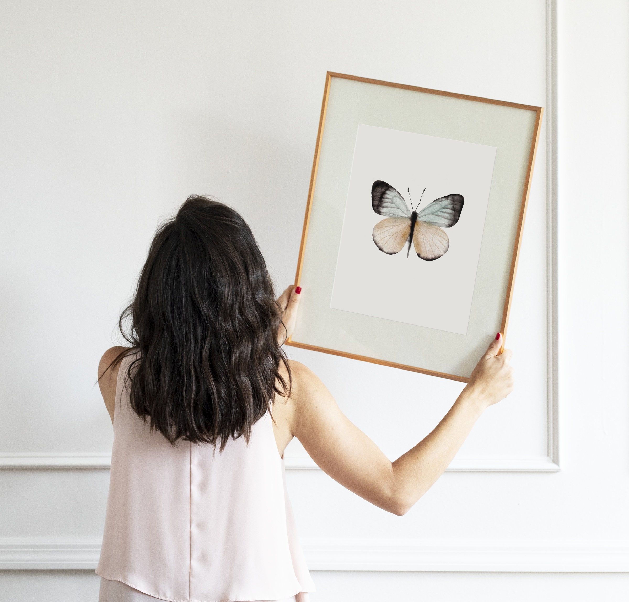 Butterfly Print Wall Art Watercolor Butterfly Printable Art Etsy