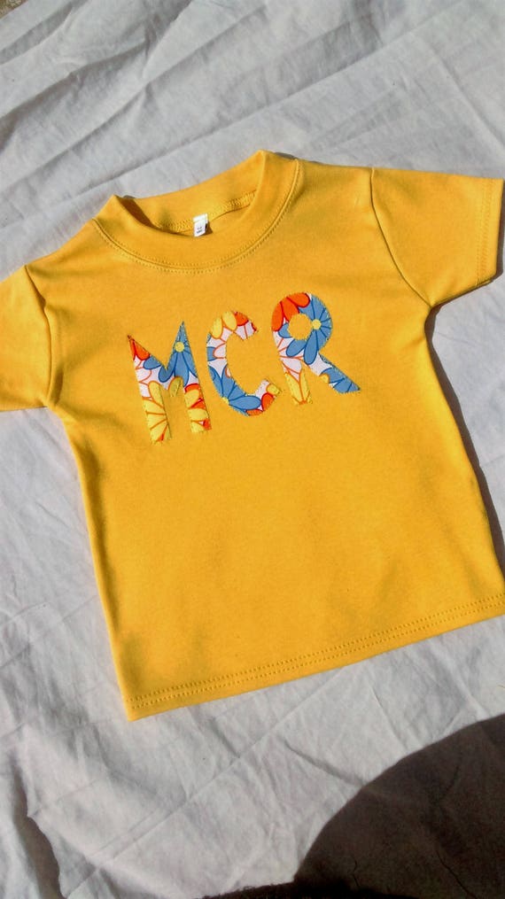 Kids Tshirt long sleeve Yellow 100 cotton Customised Etsy