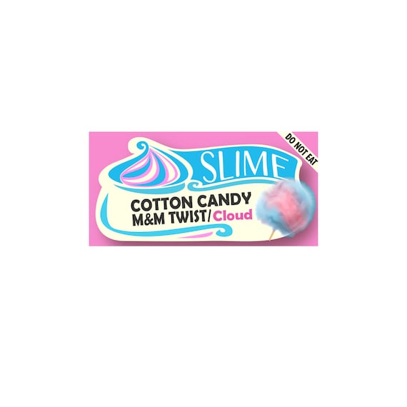 Cotton Candy M&M Twist Cloud Slime With Charms 