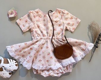 2T ready to ship Luciana Dress and Lyric Bloomers / Valentine’s Day spring twirl dress  with diaper cover