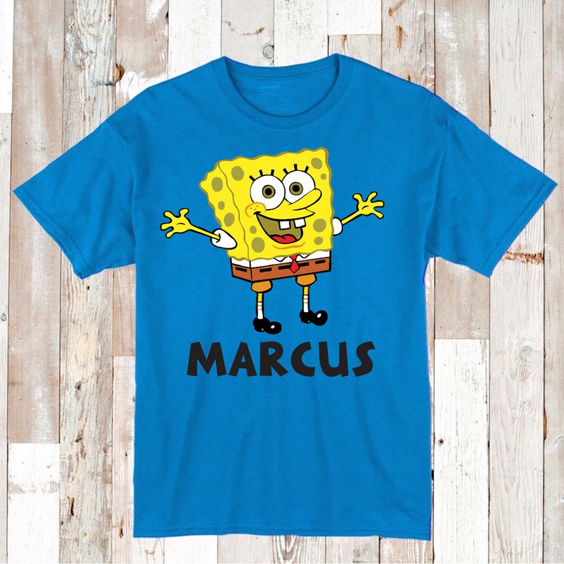 Spongebob Squarepants Custom Personalize Birthday Party Favor Gift T-Shirt