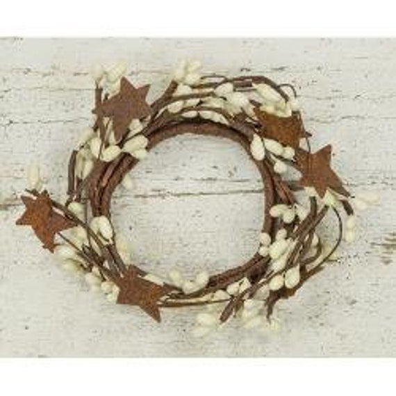 2 Ivory Pip Berry Candle Ring Pip Berry Candle Ring Ivory Berry