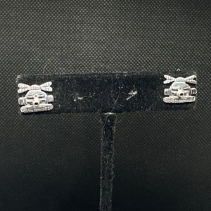 Hopi Sterling Silver Overlay Kachina Earrings MARKED
