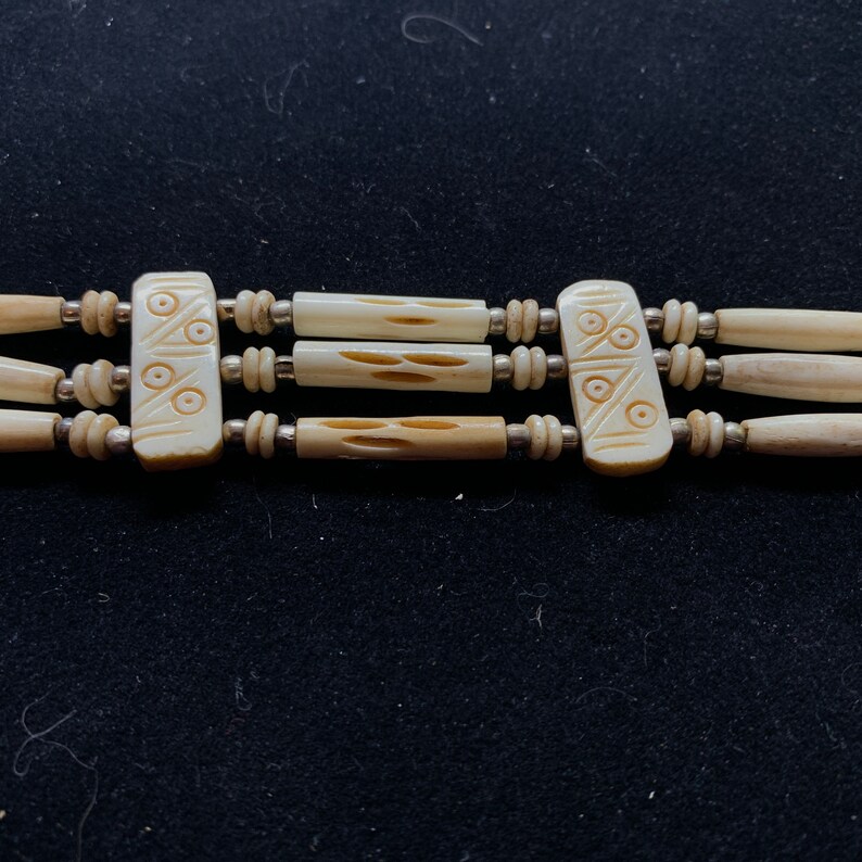 Native American Style Bone and Bead Choker