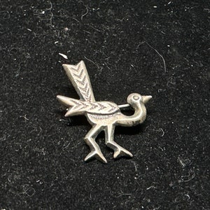 Sandcast Sterling Silver Bird Pin
