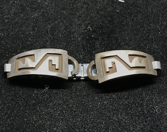 Puntas y correa del reloj para mujer con revestimiento de plata esterlina Hopi MARCADO